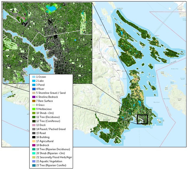 Land Cover Mapping and Analysis in the Capital Regional District